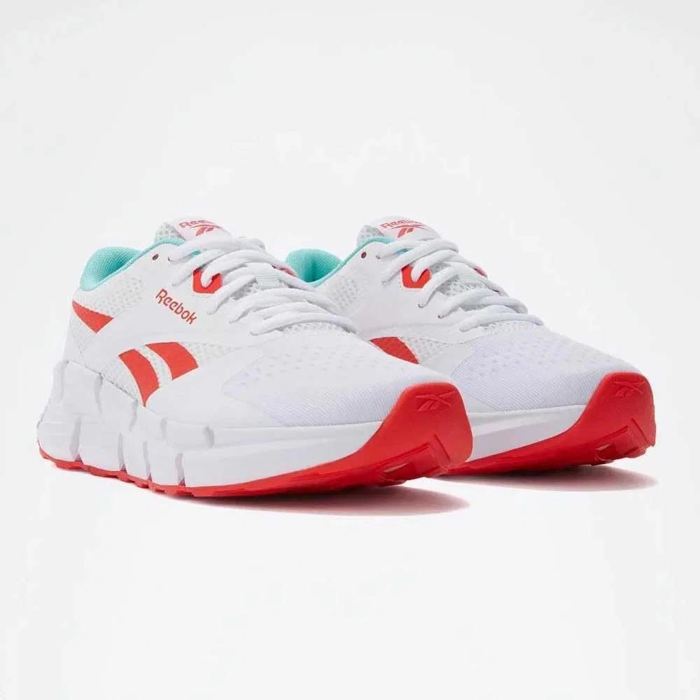 Детские кроссовки для девочек с технологией Zig Reebok Zig Dynamica 5, White Aiaqua Energyred — фото 3