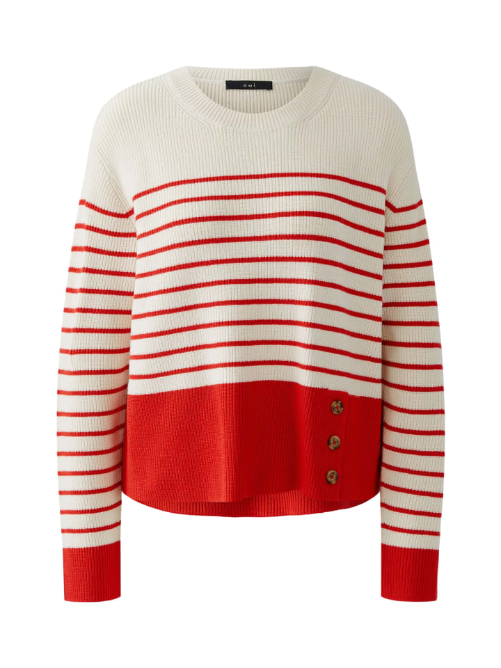 

Oui Свитер белого и красного цвета