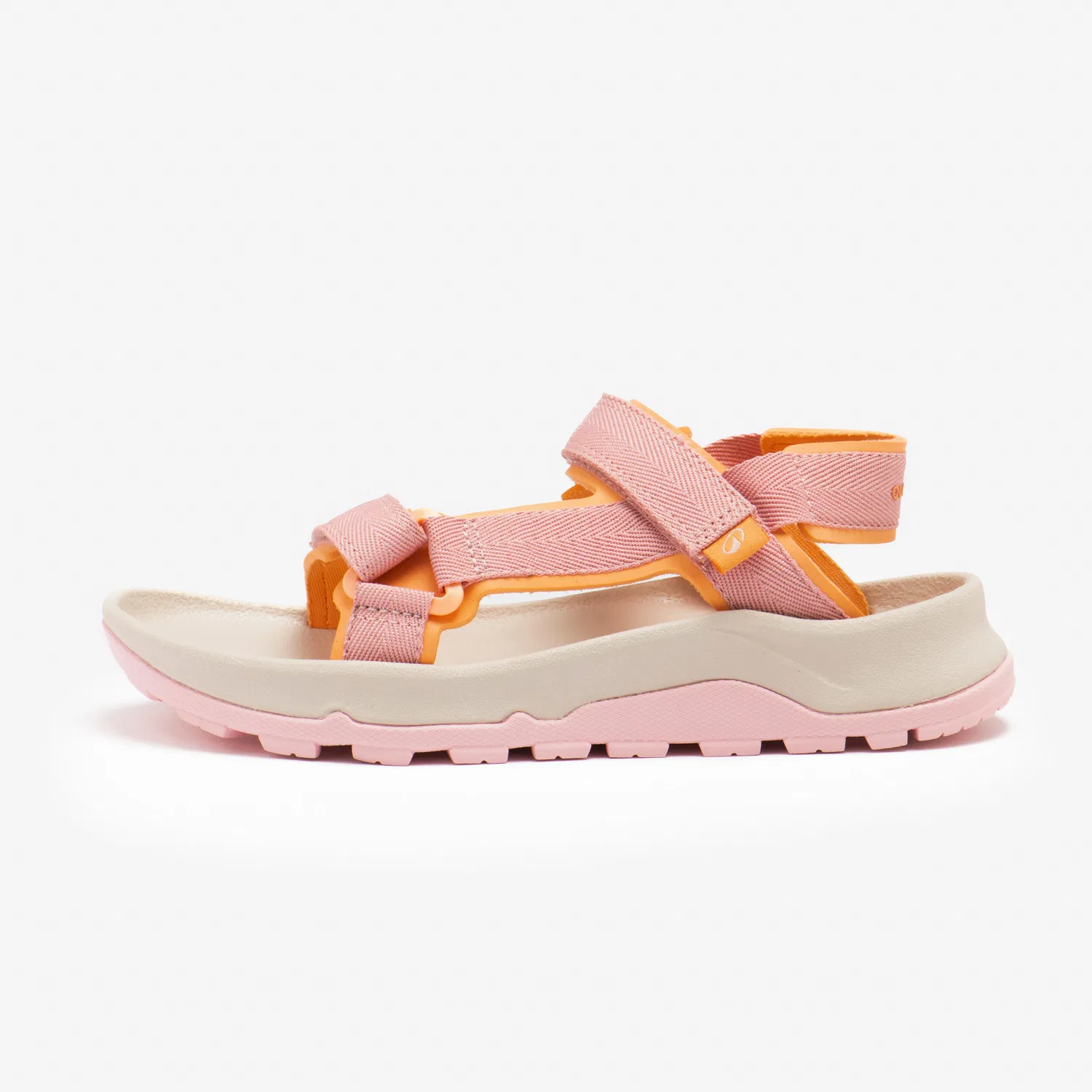 Детские сандалии с липучкой NH500 Quechua, Blasspink Aprikosenorange Leinenbeige