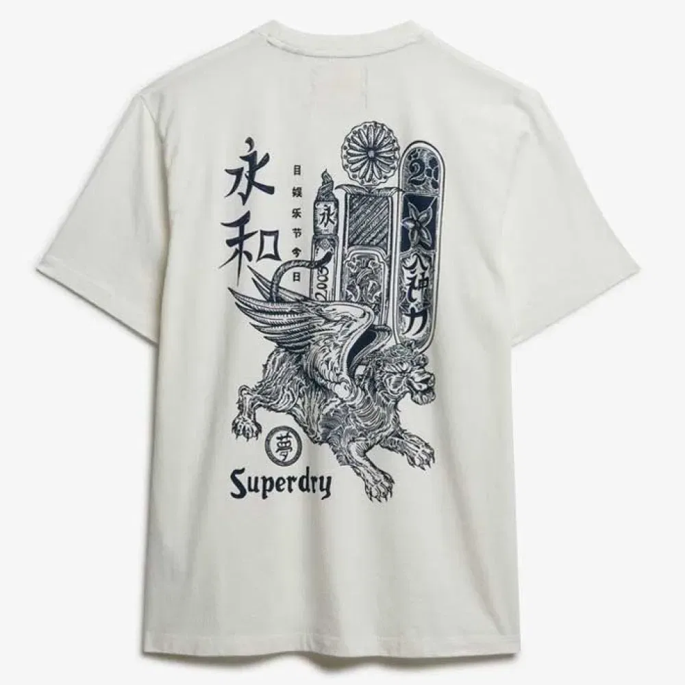 Футболка свободного кроя Tokyo Narrative Superdry, белый — фото 4