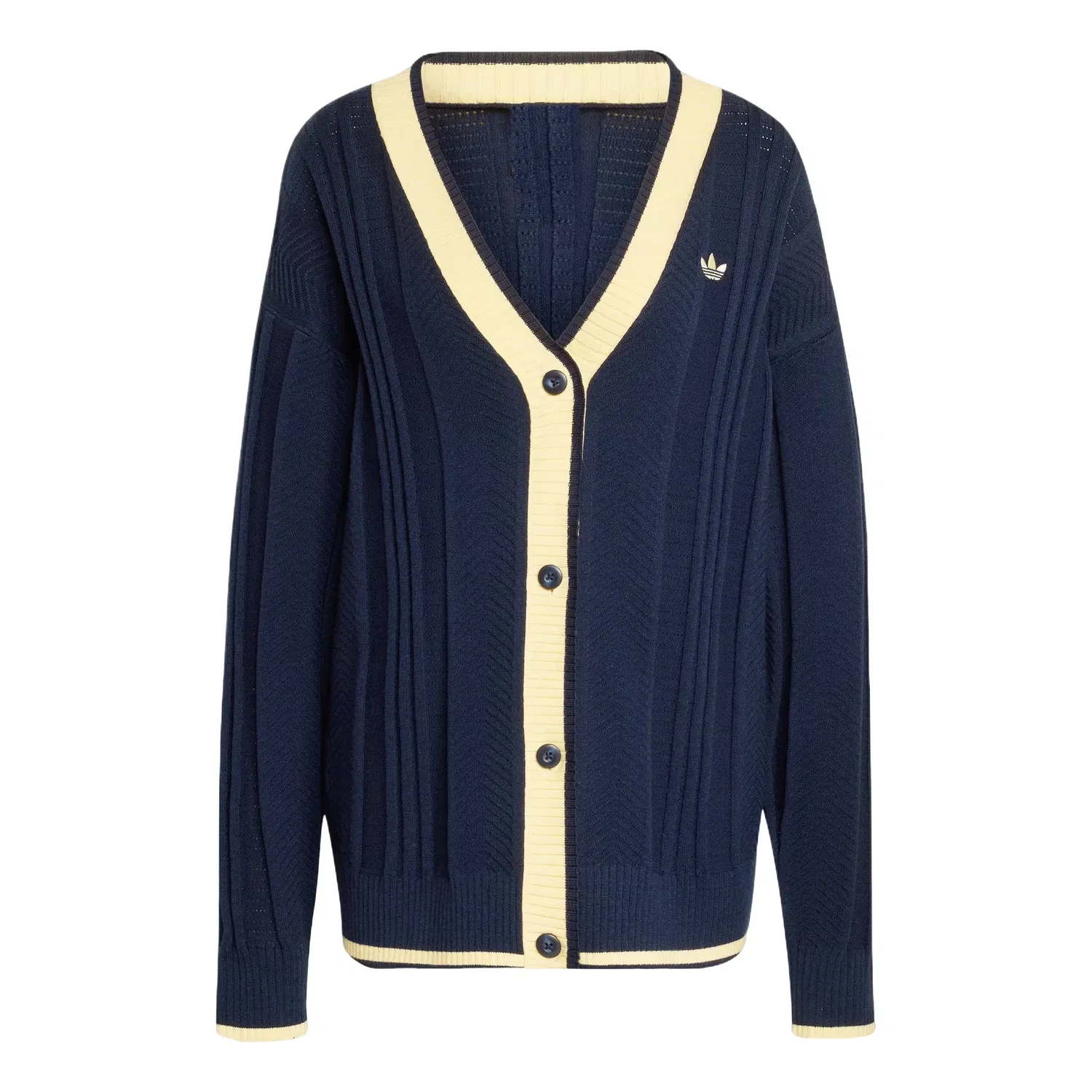 Женская куртка Cable Knit Cardigan Asia SIzing 'Night Indigo' adidas, Night Indigo