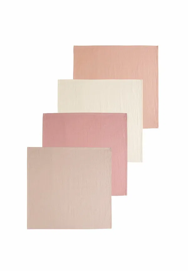 Комплект из 4 муслиновых одеял Plain Next, pink, розовый