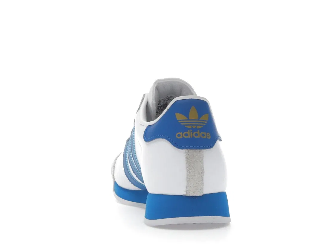 Детские кроссовки lifestyle с замшевыми вставками Adidas Samoa, Cloud White/Blue Bird/Gold Metallic — фото 4