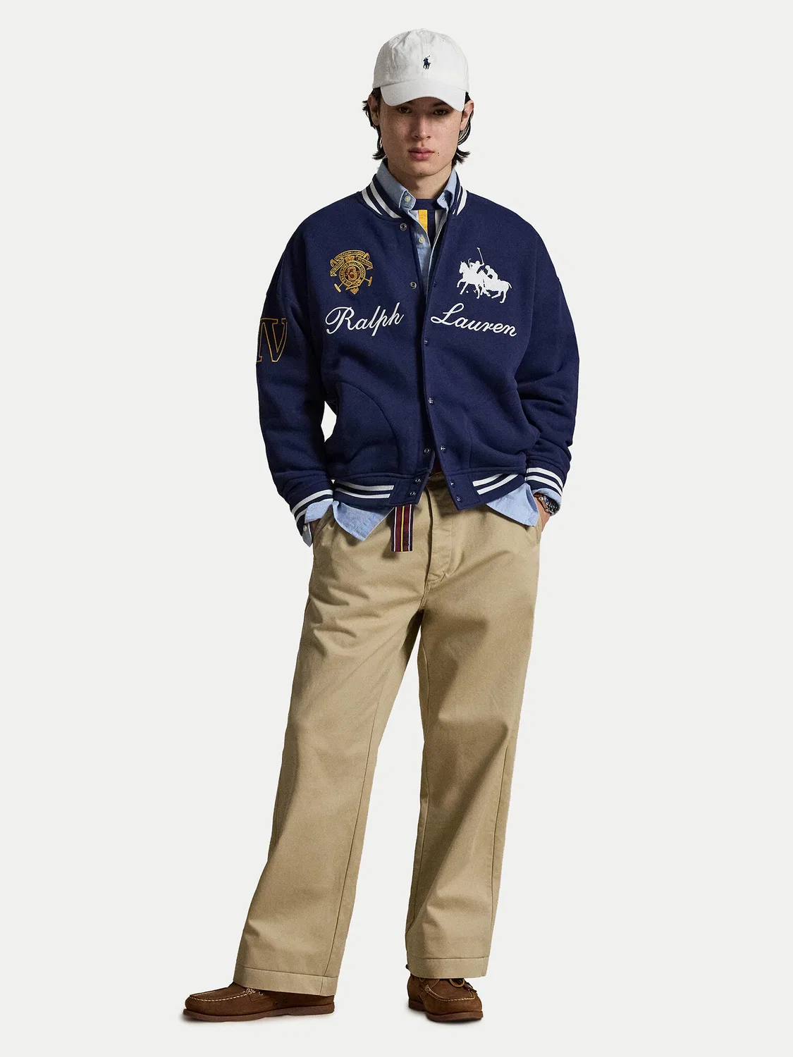 Мужской свитшот свободного кроя Polo Ralph Lauren, темно-синий — фото 2