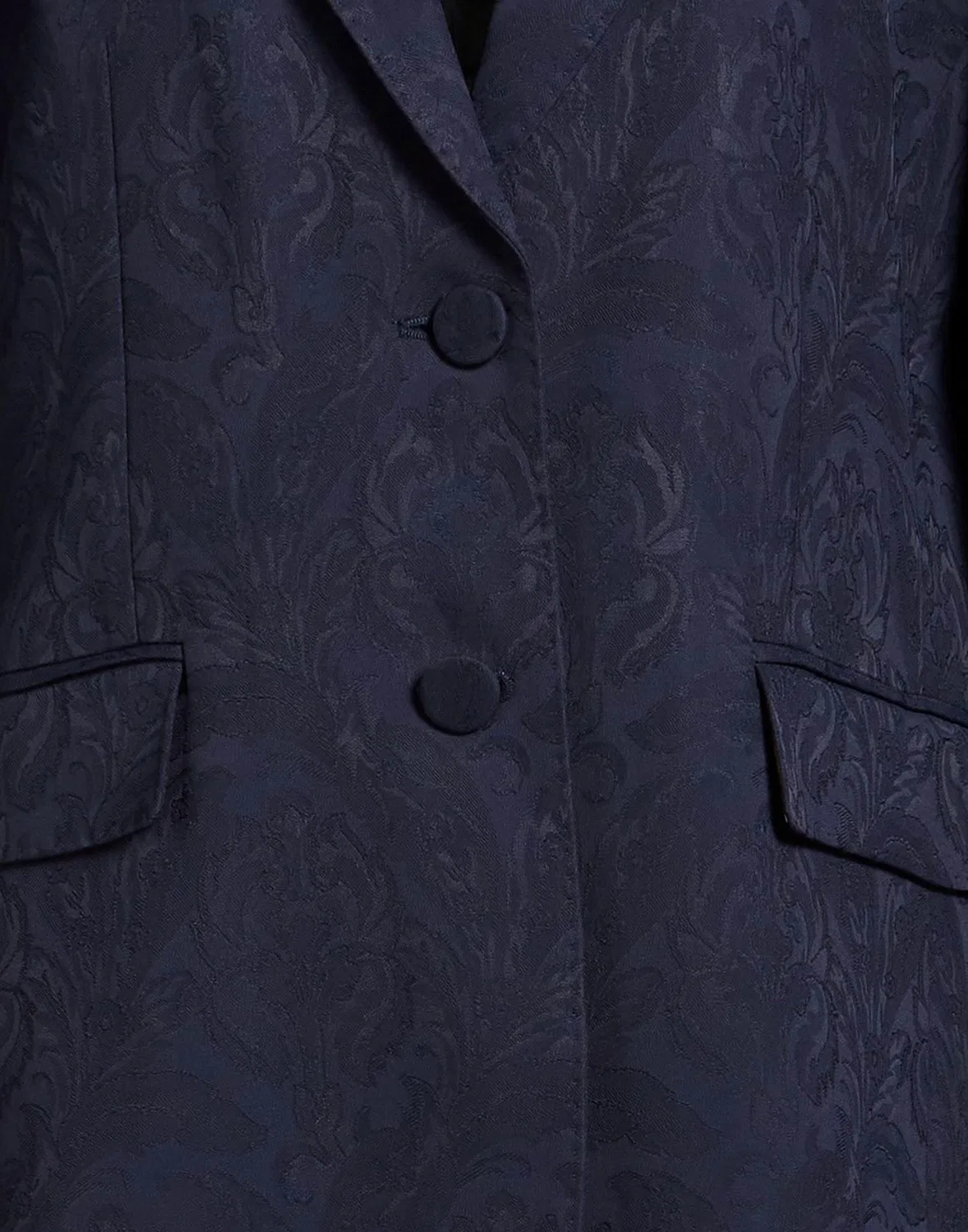 Женский однобортный блейзер с принтом Etro, синий — фото 4