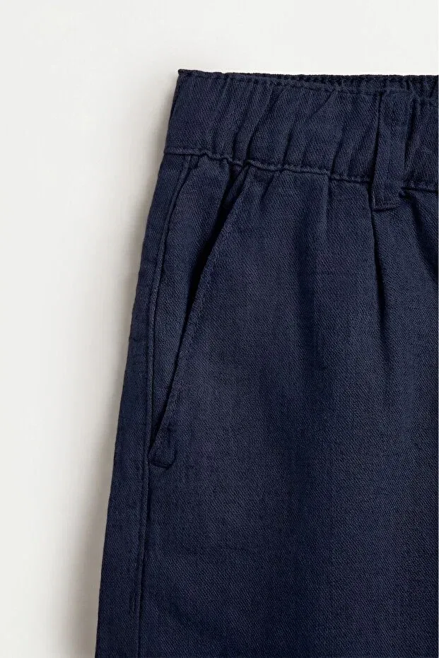 Детские шорты для мальчиков из льняной смеси Lefties, Navy Blue — фото 3