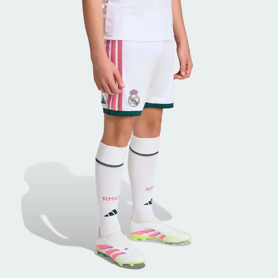 Детские шорты с принтом Real Madrid 26/27 Home Shorts Kids adidas, Белый