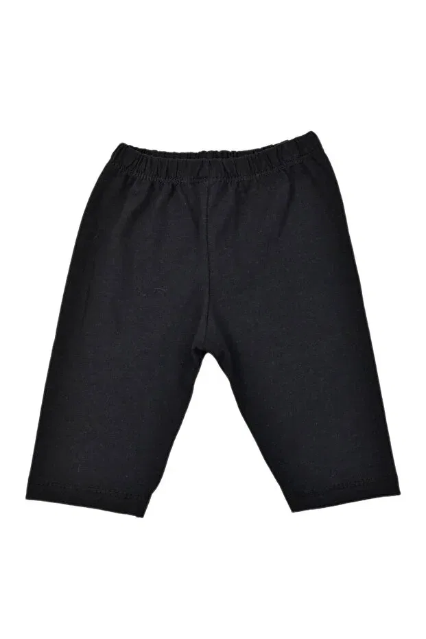 Детские леггинсы для девочек капри с заниженной талией Baglan, Black