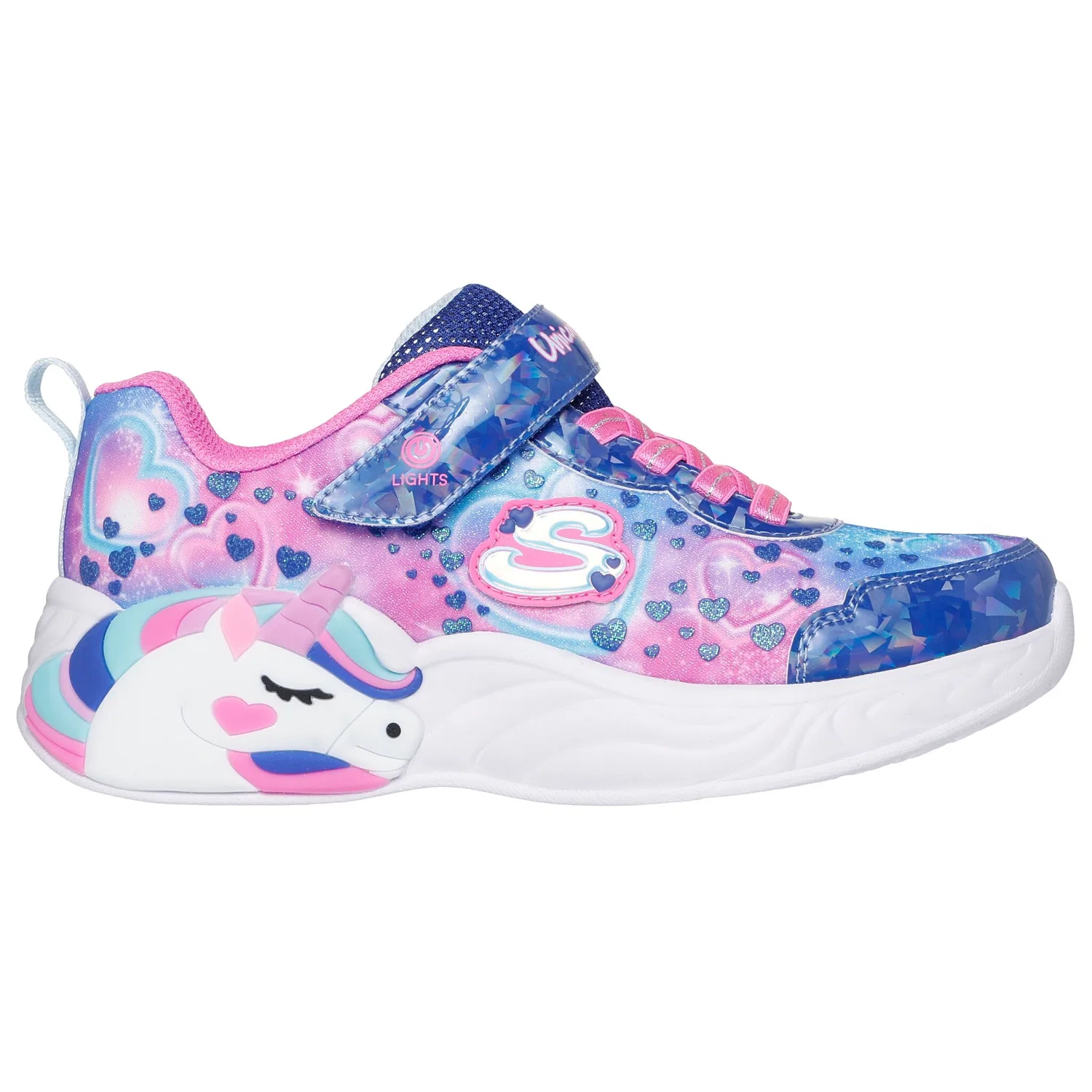 Детские кроссовки с подсветкой Skechers UNICORN DREAMS, Navy-Multi — фото 4