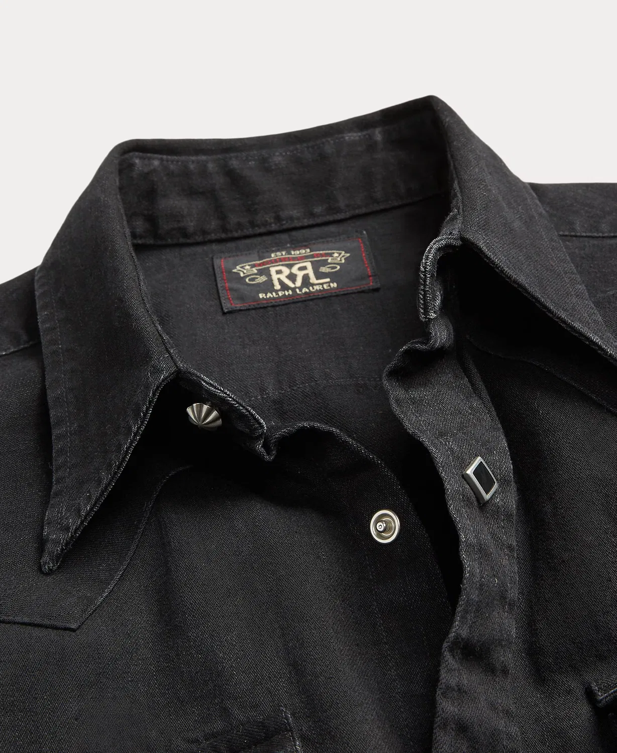 Мужская рубашка, Slim Fit Tela Vaquera Negra, Polo Ralph Lauren, черный — фото 3