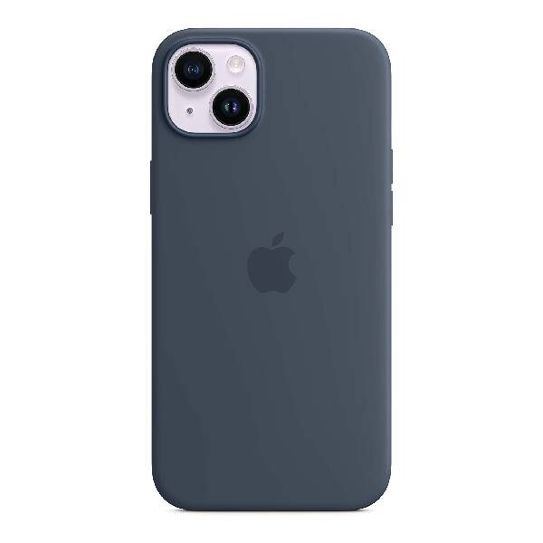 

Чехол силиконовый Apple iPhone 14 Plus с MagSafe, storm blue, Синий, Чехол силиконовый Apple iPhone 14 Plus с MagSafe, storm blue