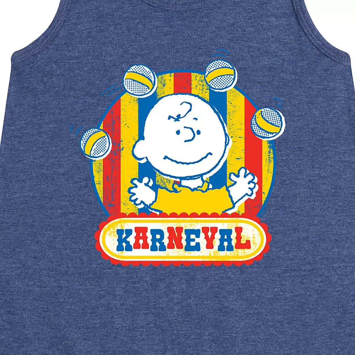 Детское платье-трапеция без рукавов Charlie Brown Karneval Peanuts, Heather Navy — фото 2