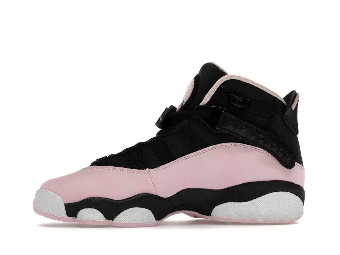 Детские кроссовки Lifestyle с перфорацией Jordan 6 Rings, Black/Pink Foam-White-Anthracite — фото 3