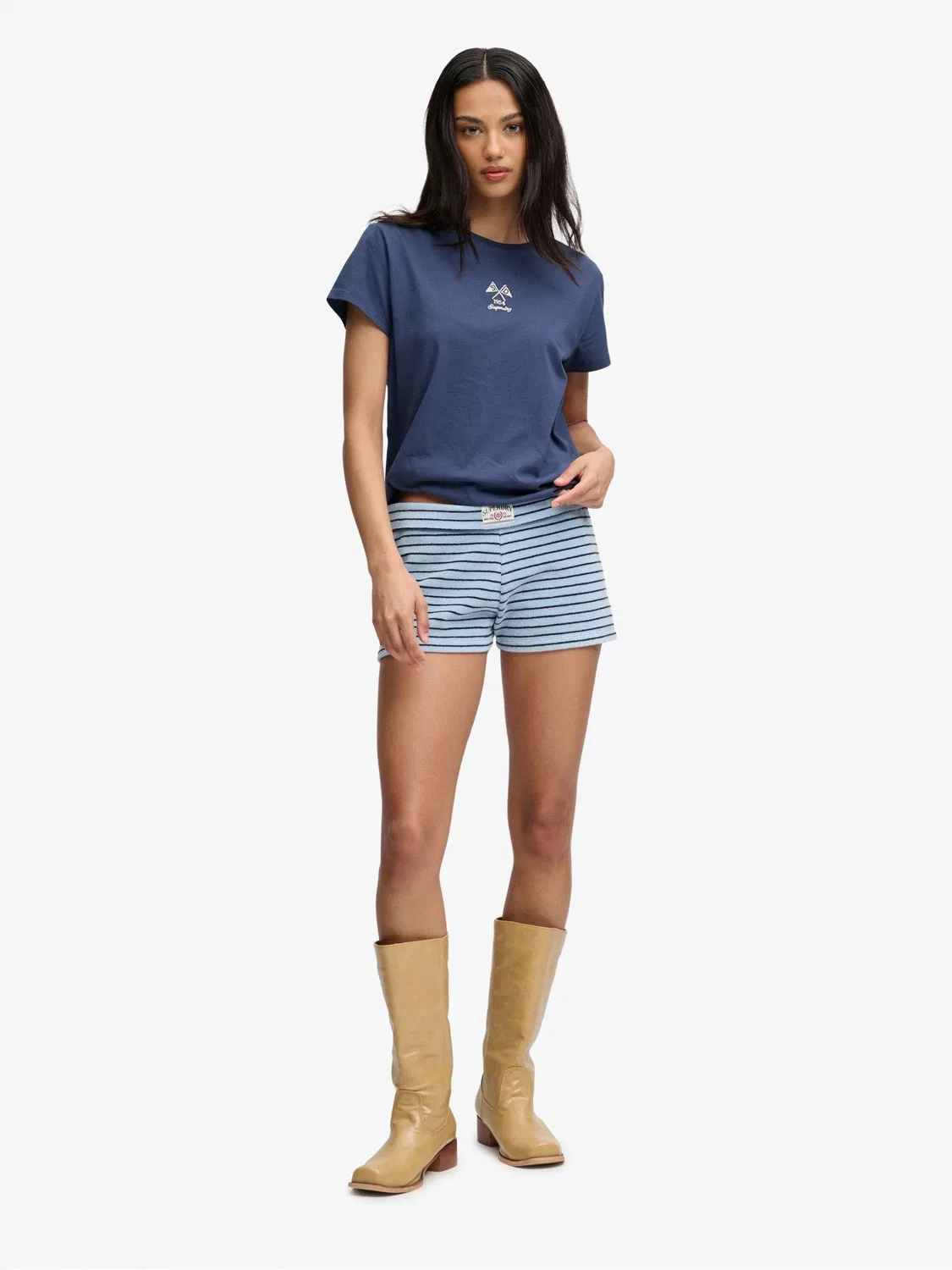 Шорты Athletic Essentials Fold Over Superdry, синий
