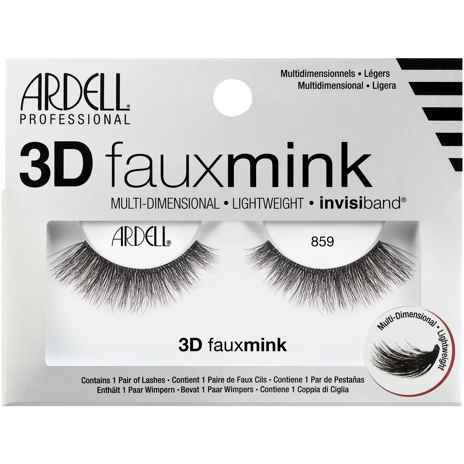 

Ardell 3D Faux Mink 858 накладные ресницы на полоске, 1 упаковка