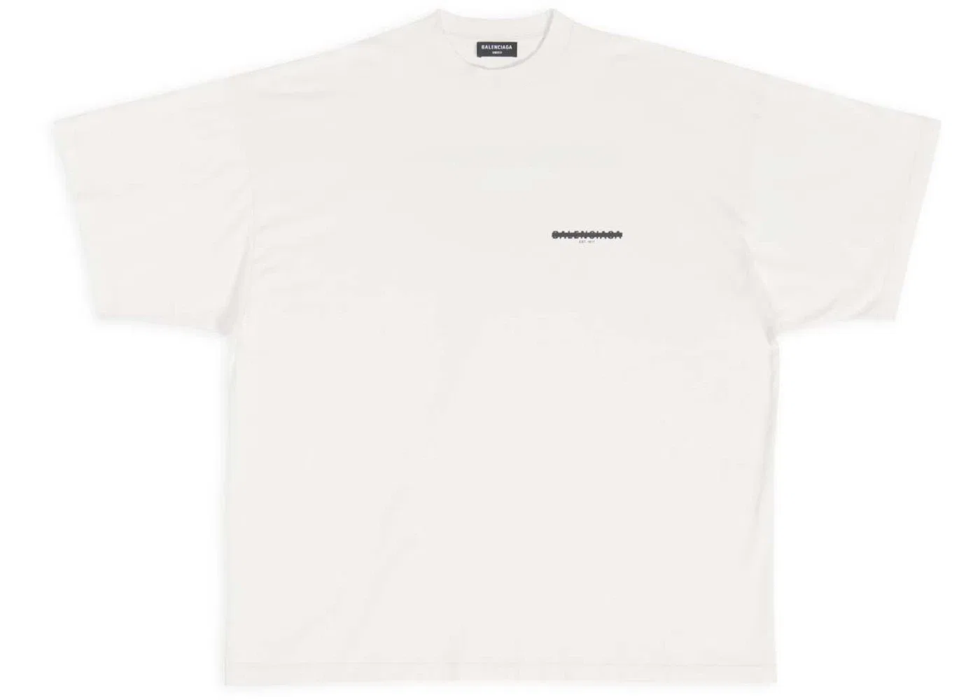 Мужская футболка оверсайз с принтом Strike 1917 Balenciaga, Off-White