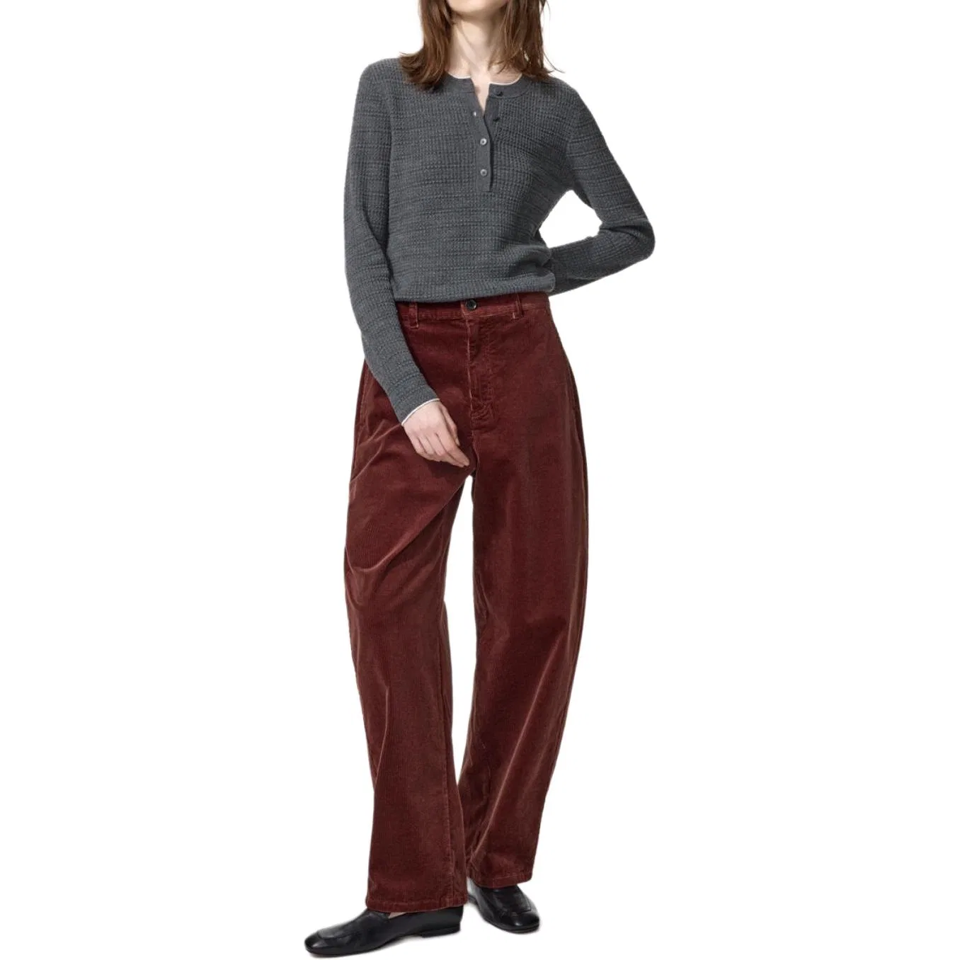 Женские брюки повседневные UNIQLO, Dark Umber