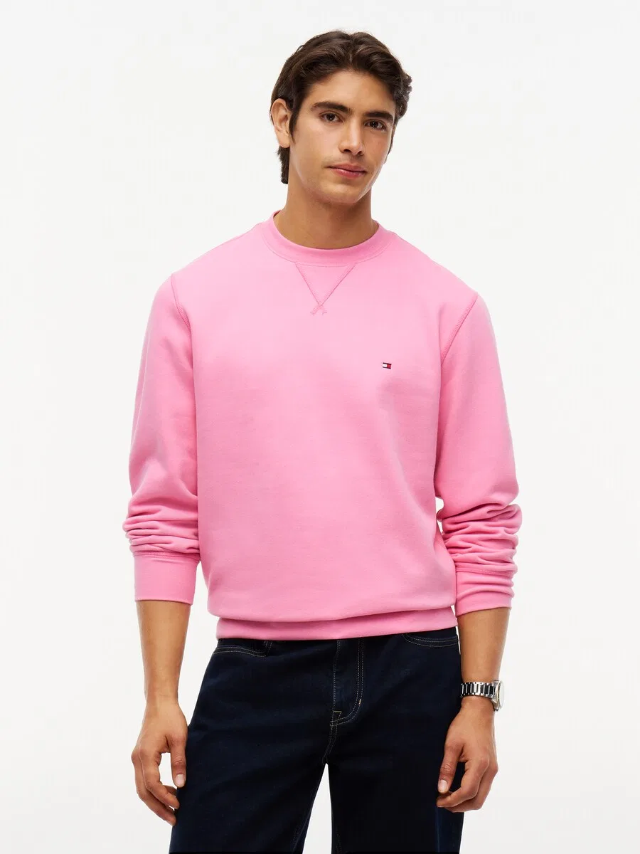 Толстовка TOMMY HILFIGER 'ESS SEASONAL' светло-розового цвета — фото 2