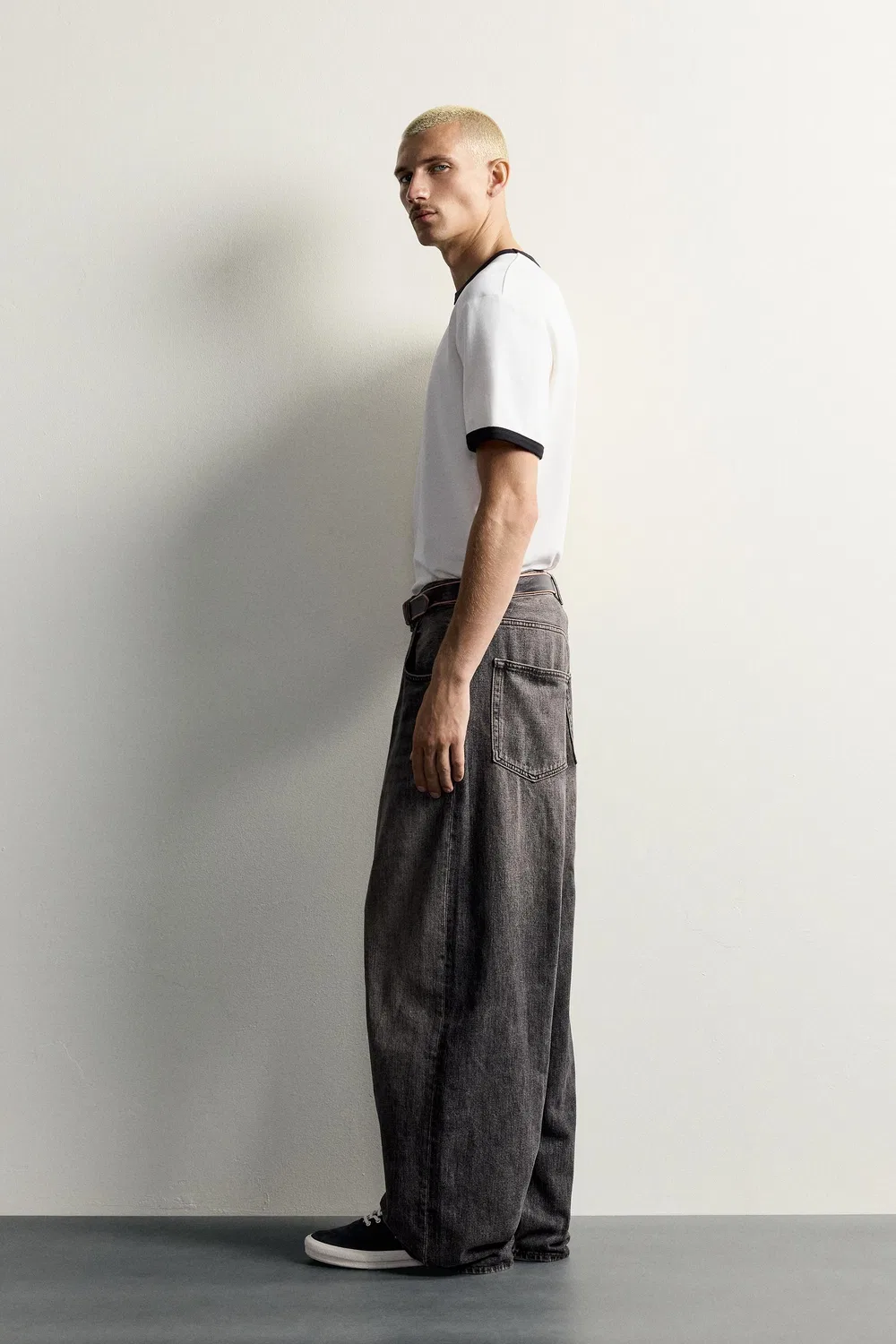 Джинсы свободного кроя ZARA, Brown — фото 4