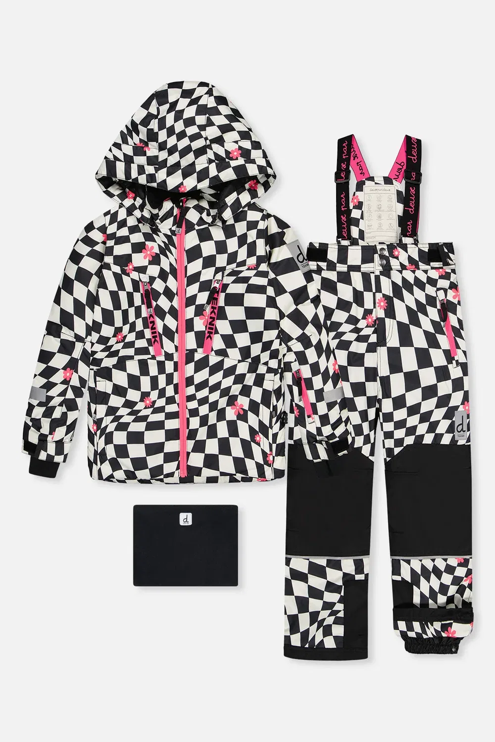 Детский комплект зимней одежды с растущими рукавами Deux par Deux, White Checkered Print