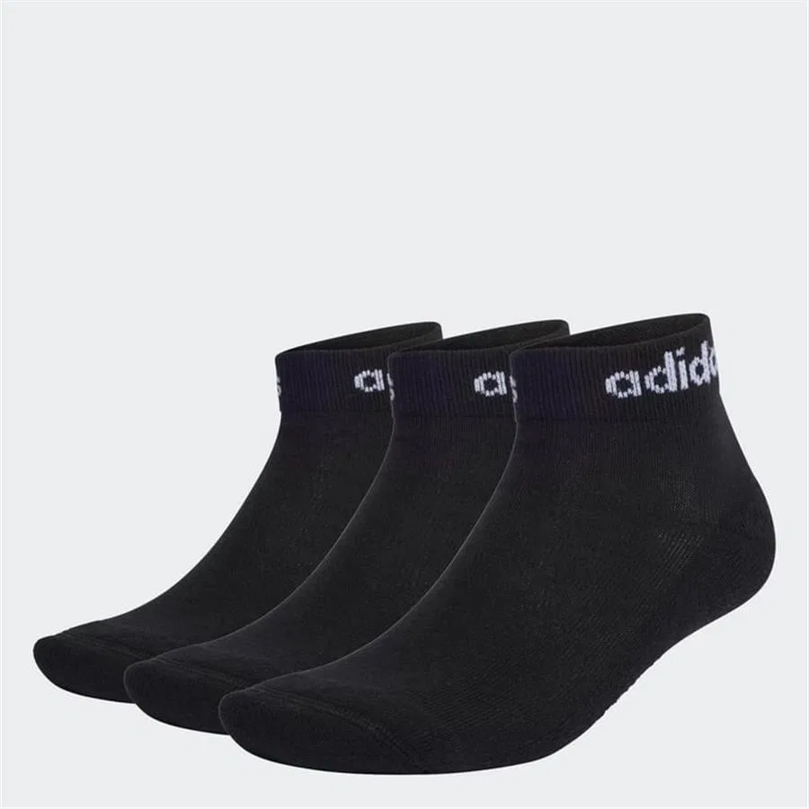 Носки спортивные, 3 пары, T Lin Ankle 3p, adidas, Черно-белый