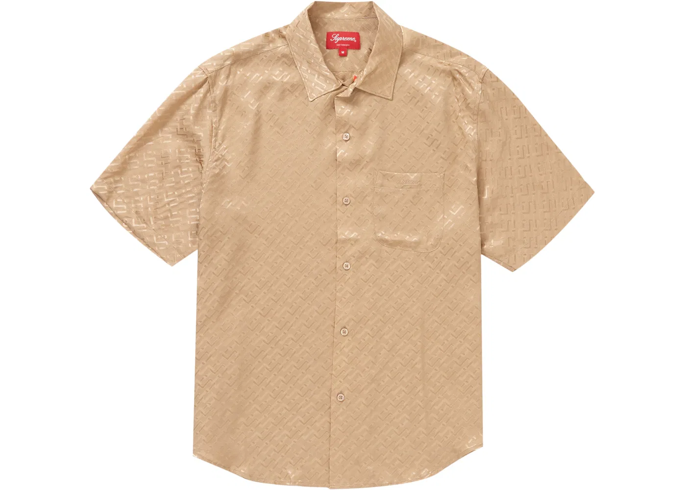 Мужская рубашка с принтом Supreme Tonal Monogram, Tan