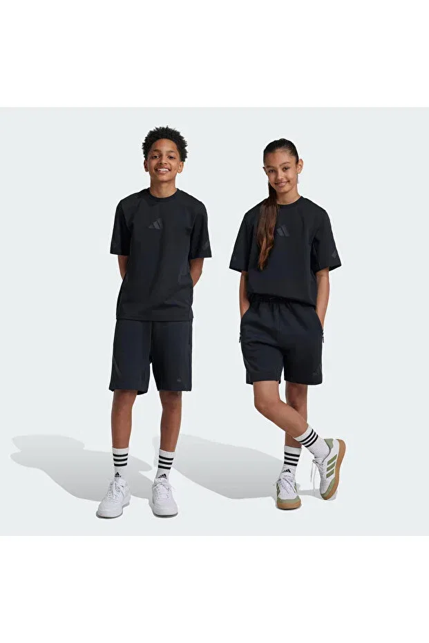 Детские шорты для девочек однотонные Adidas, Black