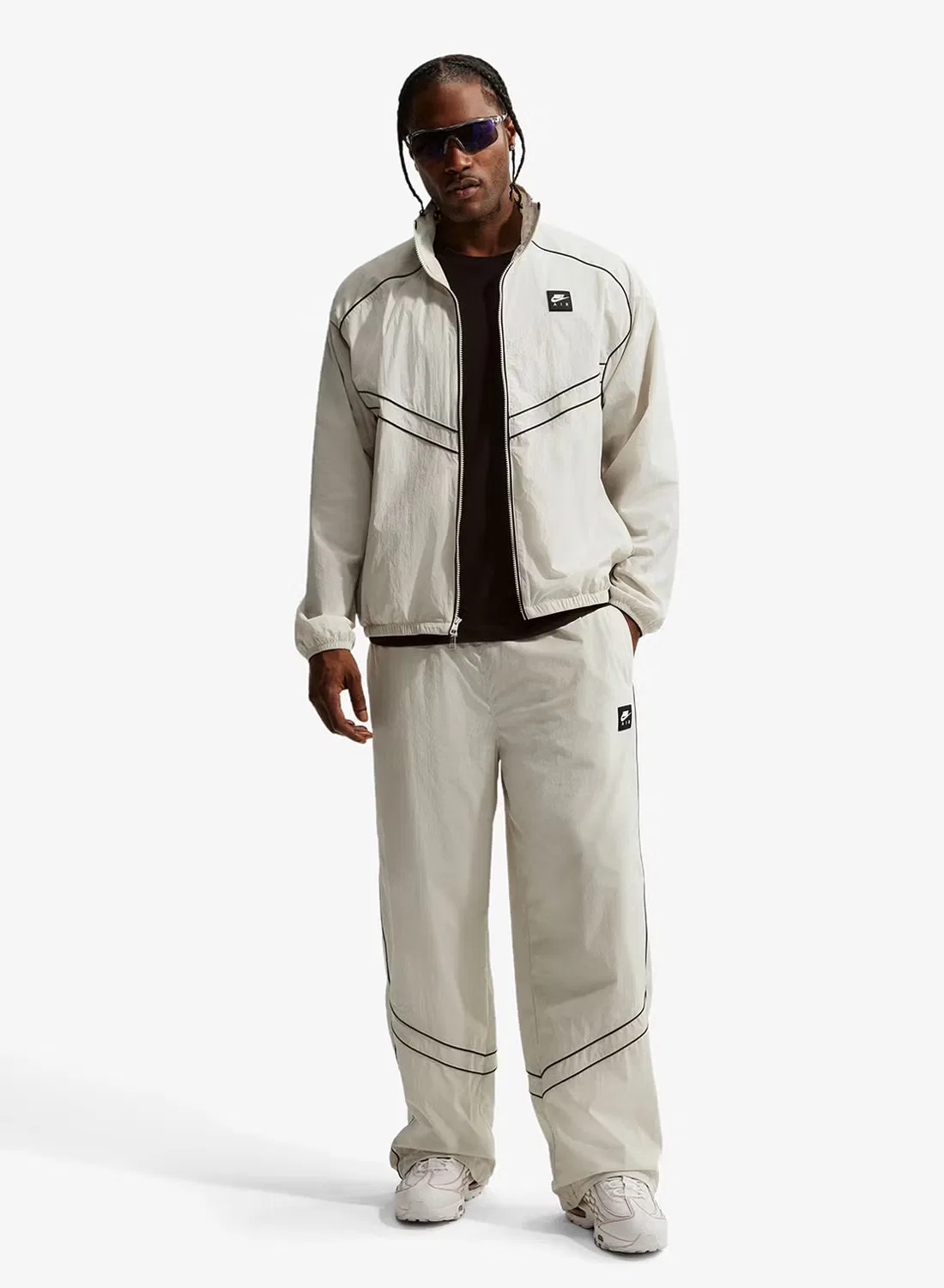 Брюки спортивные с плетеным дизайном Air Woven Nike, светло-костяной