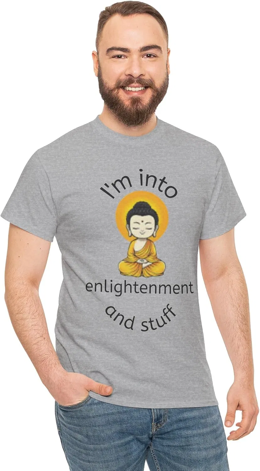 Женская футболка с принтом I'm into Enlightenment, серый меланж — фото 2