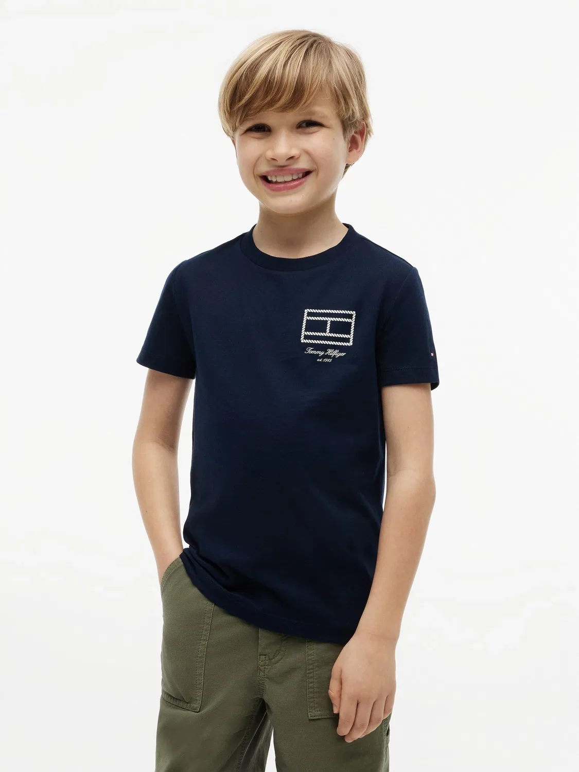 Футболка с логотипом Tommy Hilfiger, синяя