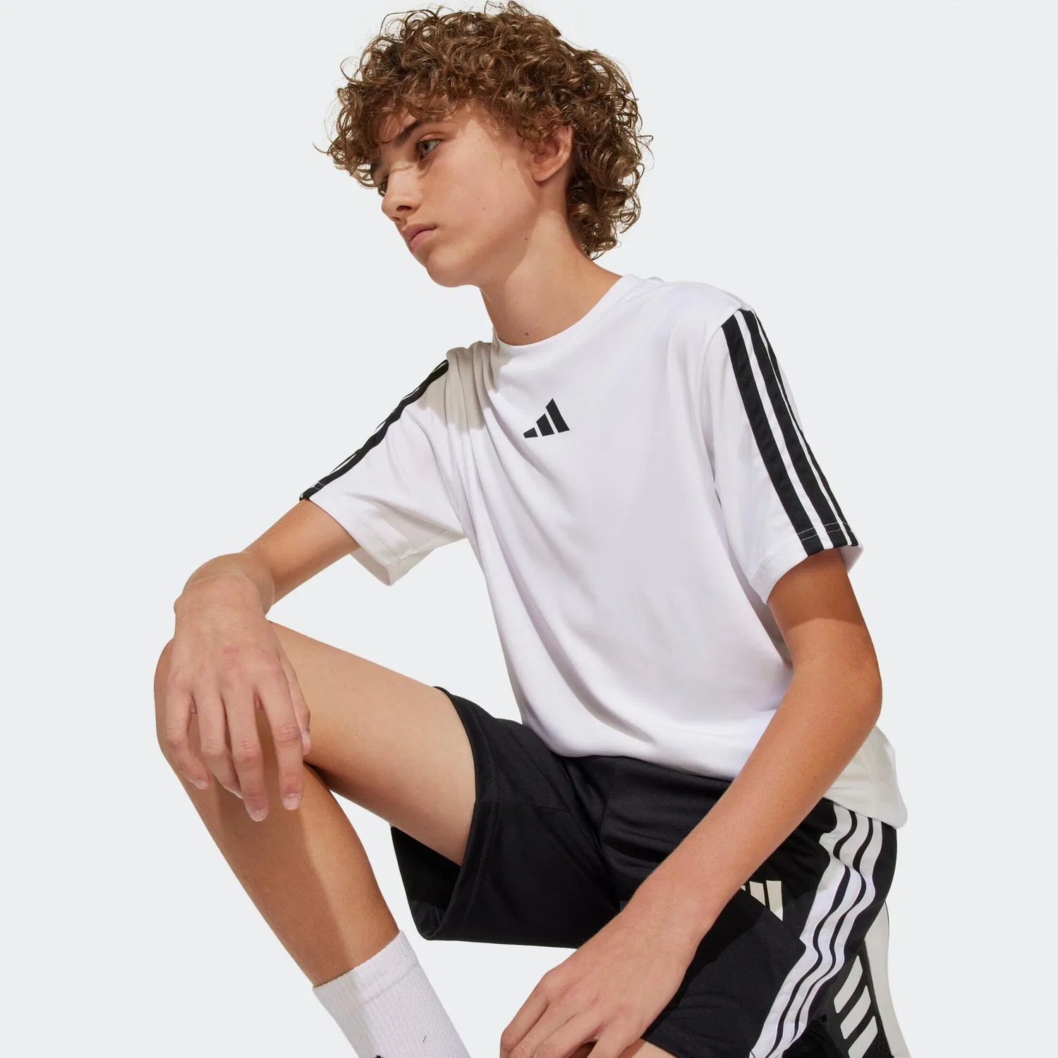 Детская футболка Adidas, Цвет Weiss — фото 4