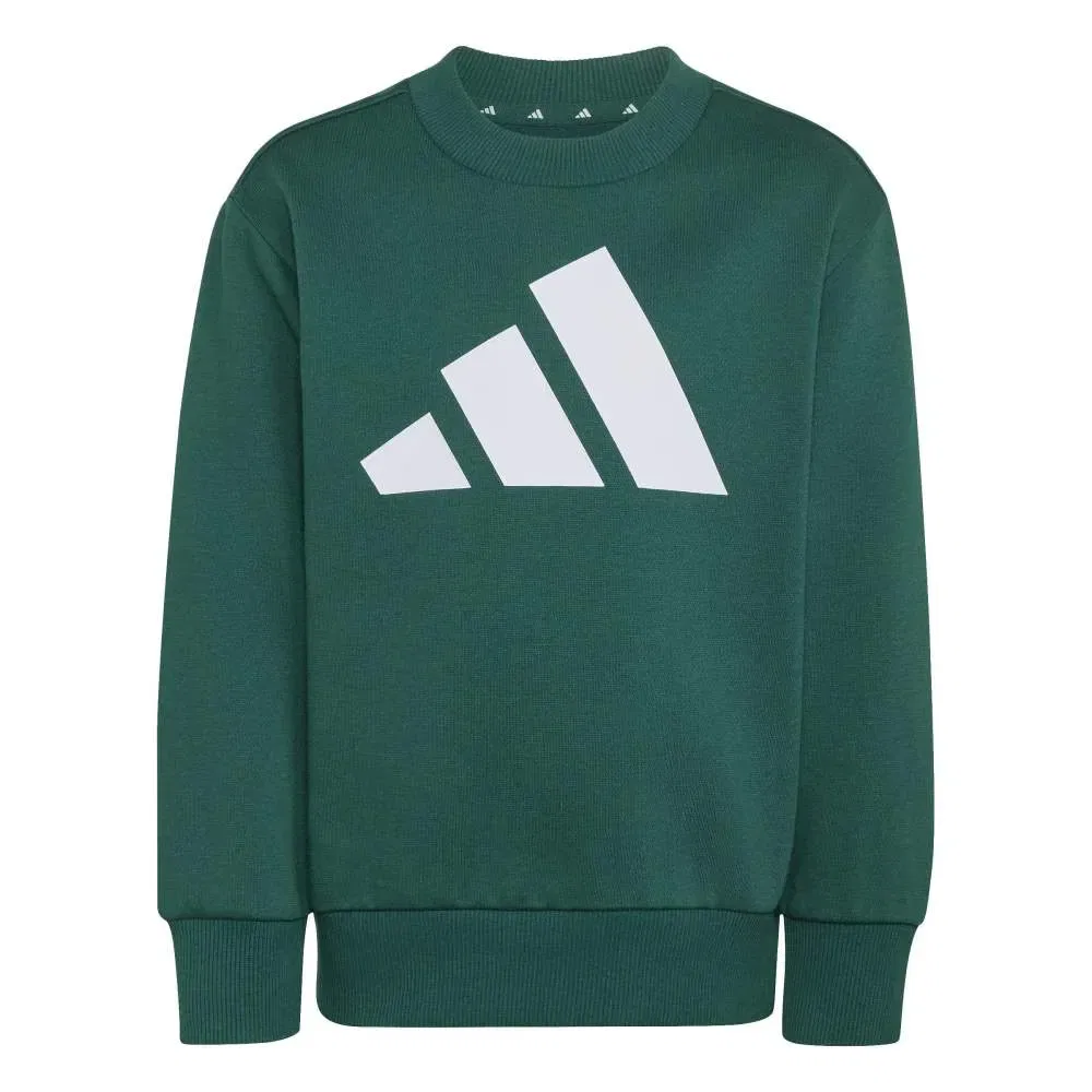 Детский комплект для девочек с длинным рукавом Adidas Essentials Joggers LK, Green — фото 4