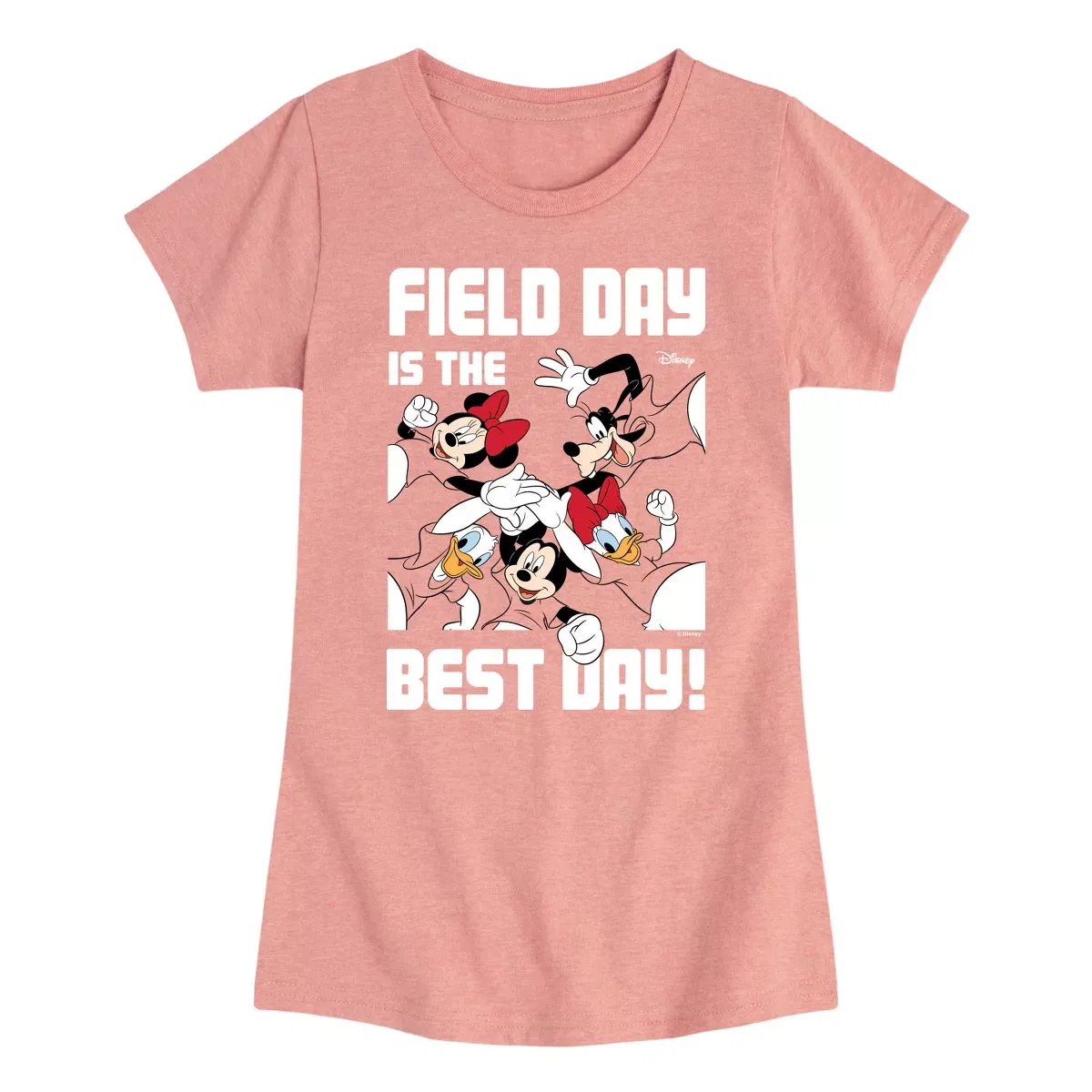 Детская футболка для девочек с принтом Field Day Best Day Disney, Бирюзовый