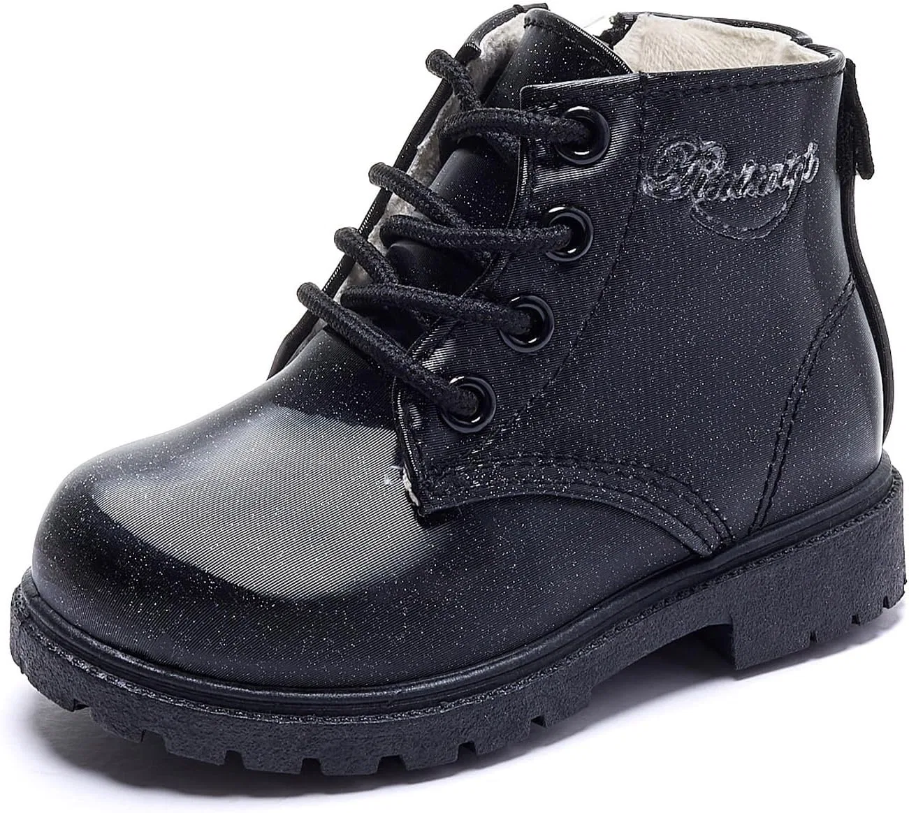 Детские сапоги для мальчиков и девочек с принтом Daclay, Gloss Black