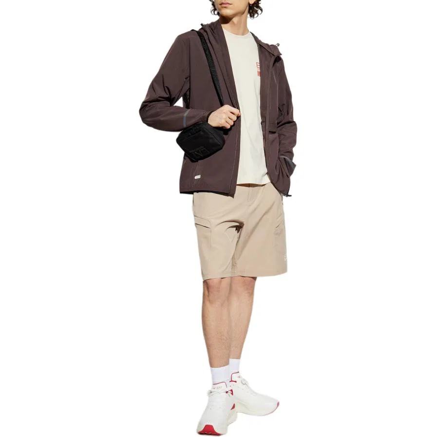 Мужские карго-шорты с утилитарным стилем, Beige, EMPORIO ARMANI — фото 4