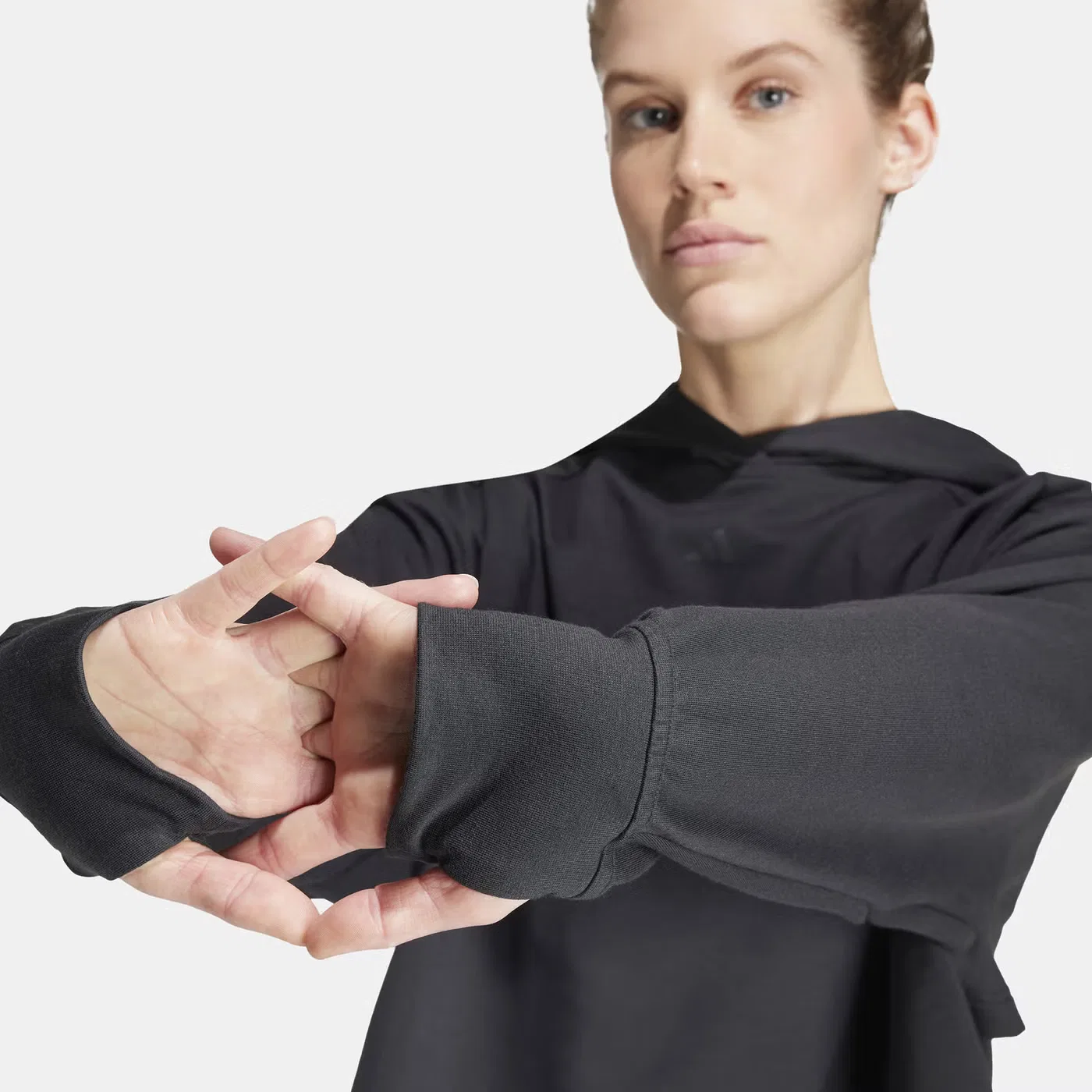 Худи тренировочное свободного кроя Power Training Adidas, черный — фото 4