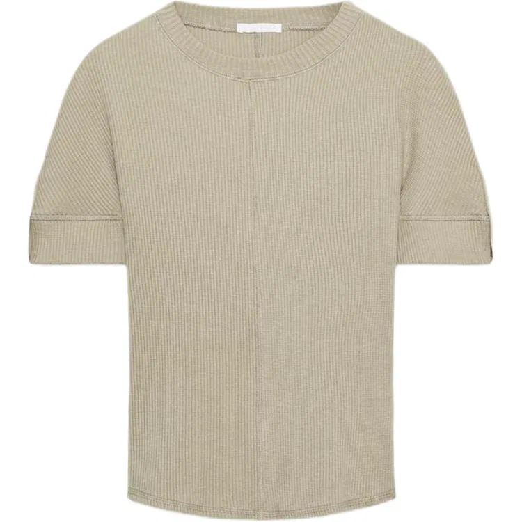Женская футболка с круглым вырезом Khaki ZARA, Khaki