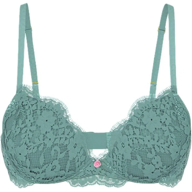 Бюстгальтер Victoria's Secret Dream Angels Lace Push-Up, зеленый