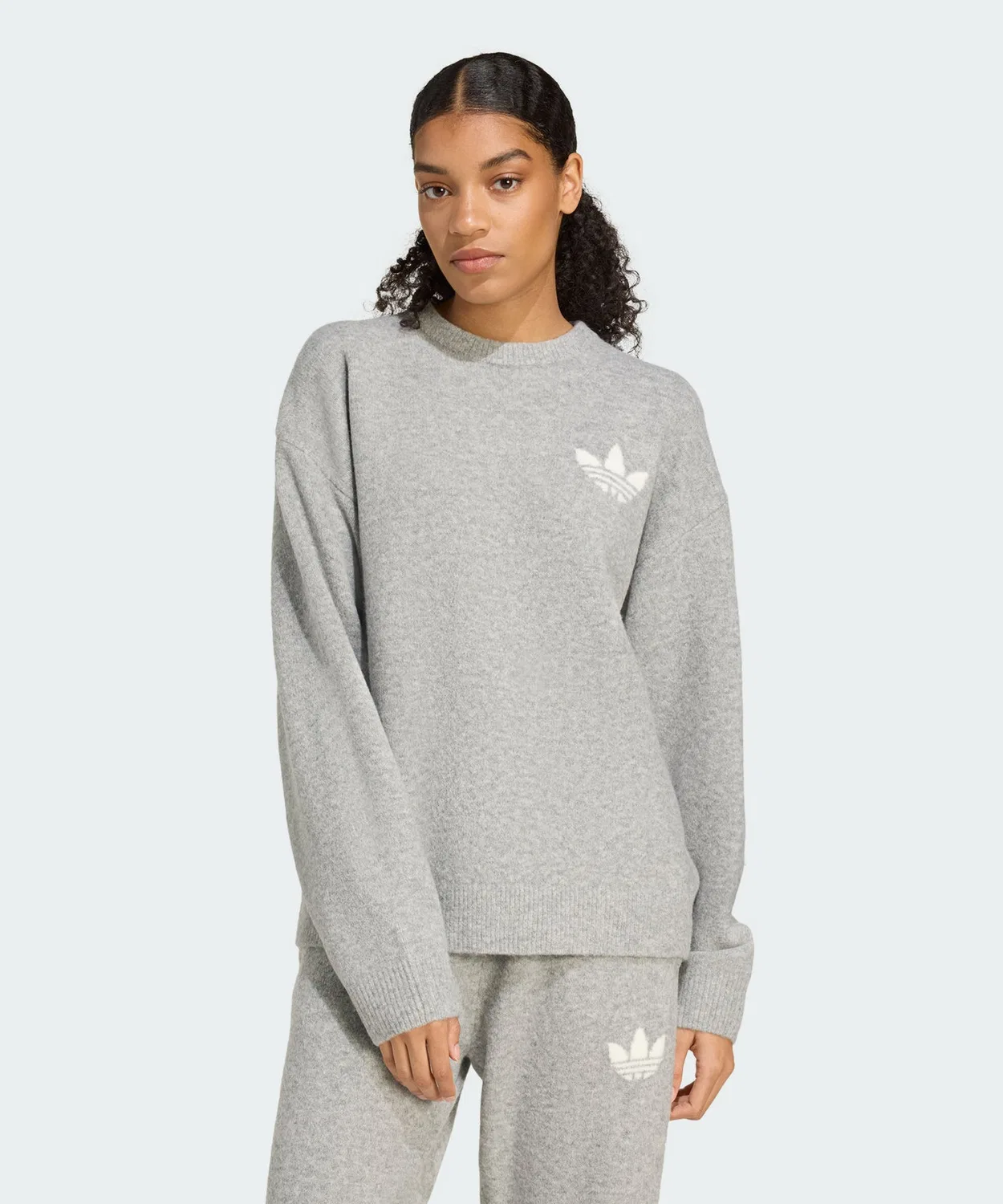 Женский свитшот с длинным рукавомAthletic Dept Knit Adidas, Grey