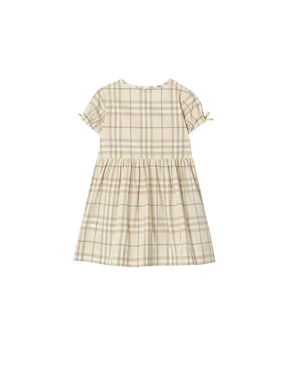 Детское платье для девочек хлопковое Burberry, Sesame Beige — фото 3