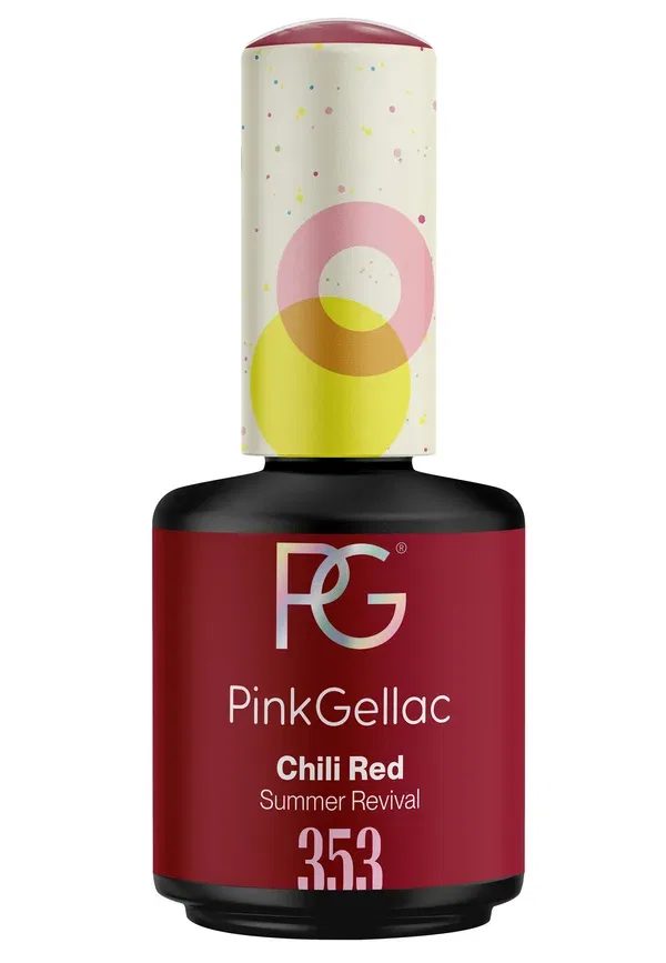 Лак для ногтей 15 мл Color layer Pink Gellac, Chili Red