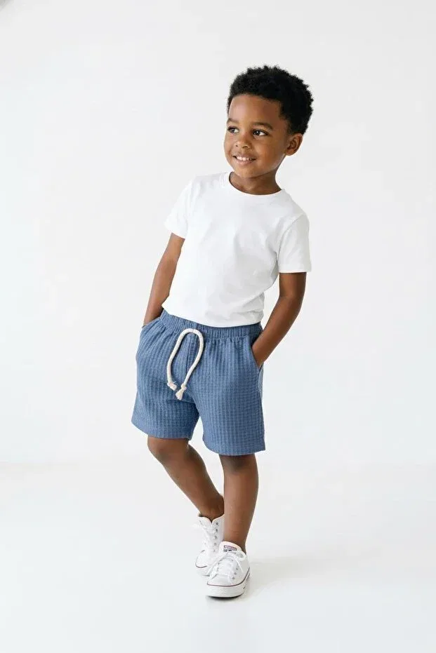 Детские шорты для девочек джинсовые Miababy, Indigo