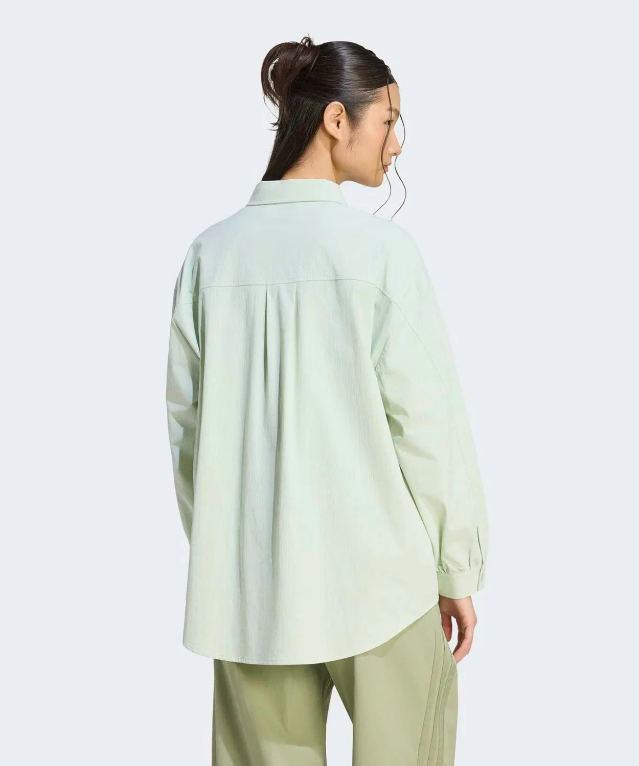 Женская рубашка с длинным рукавомUV-защитная с воротником Adidas, Green — фото 2