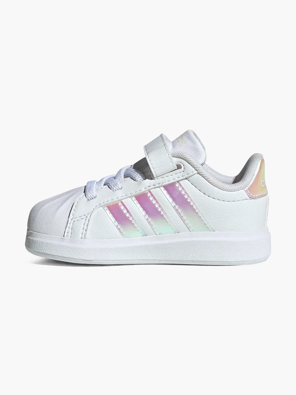 Детские кроссовки с эластичной шнуровкой Adidas, белый — фото 4