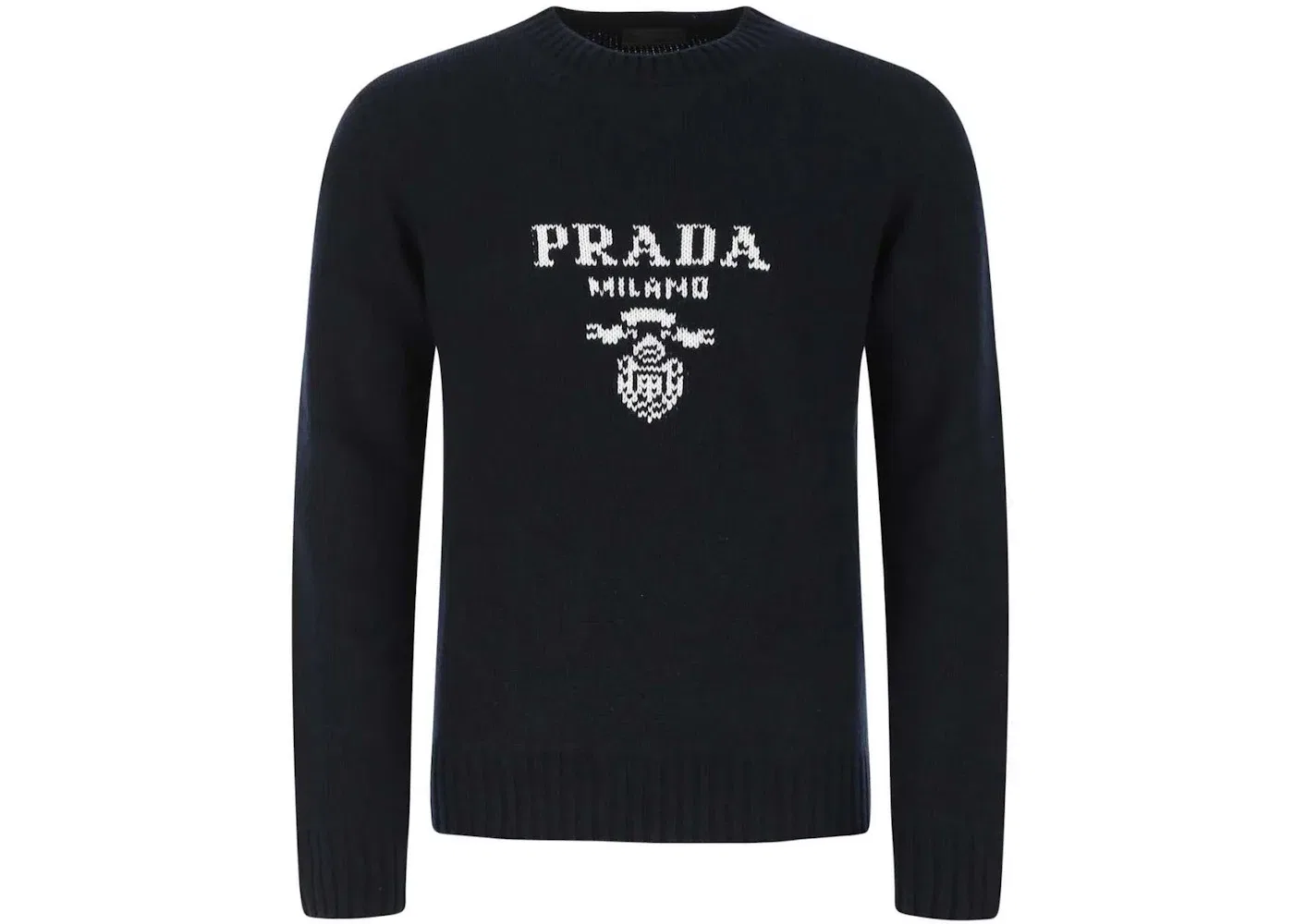 Мужской свитер с интарсией Prada, Black