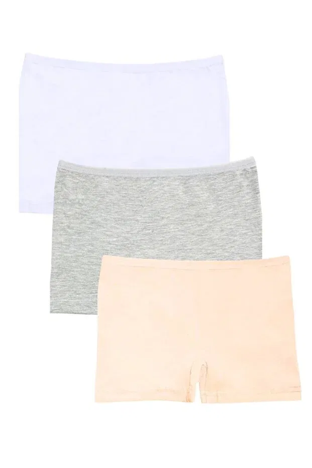 Детский комплект трусов для девочек хлопковый Newlilla, V1 White, Salmon, Gray — фото 3