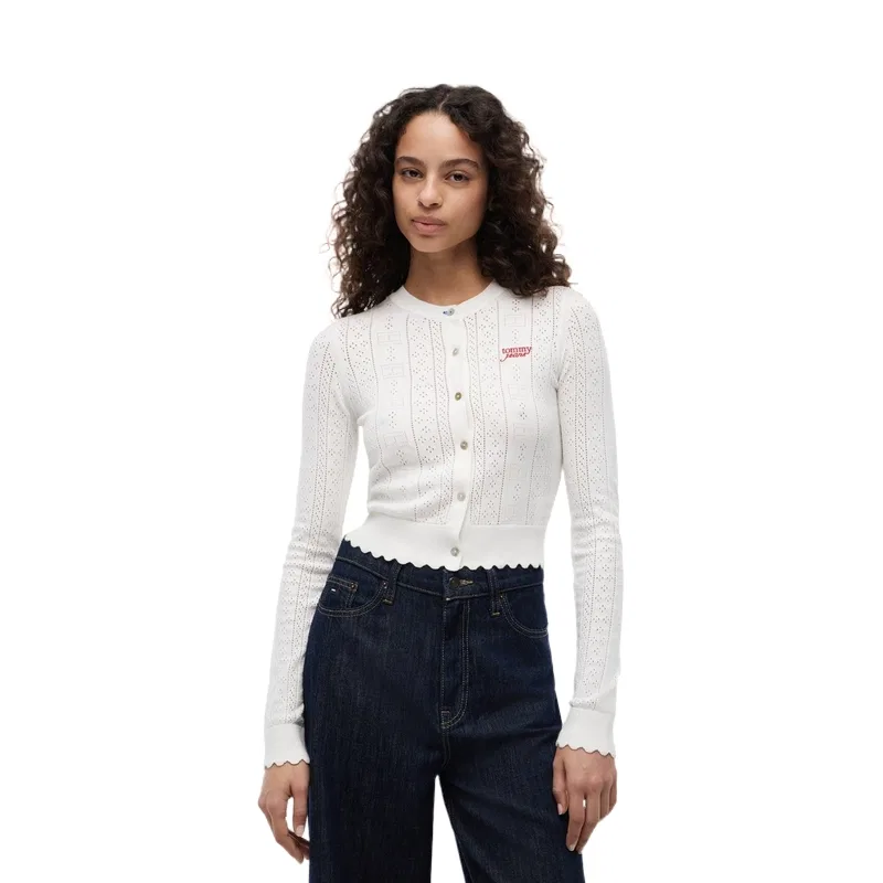 Женский джемпер хлопковый Tommy Hilfiger, White Ybh