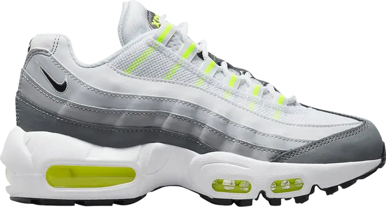 

Кроссовки Nike Air Max 95 Recraft GS 'Logos Pack - White Neon', белый