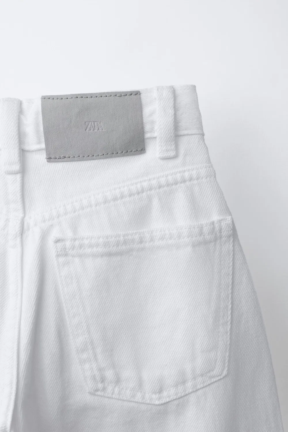 Джинсы-бочки с подвернутым низом ZARA, White — фото 4