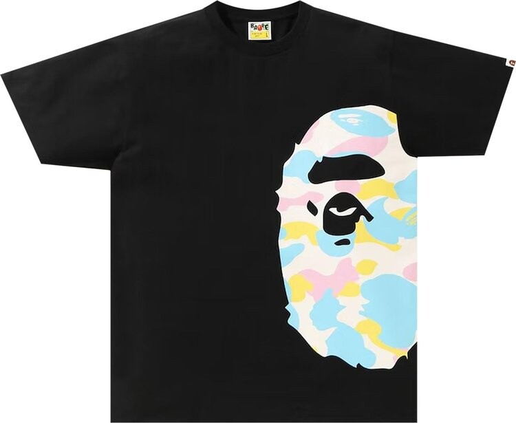 

Футболка BAPE New Multi Camo Side Big Ape Head Tee 'Black', черный